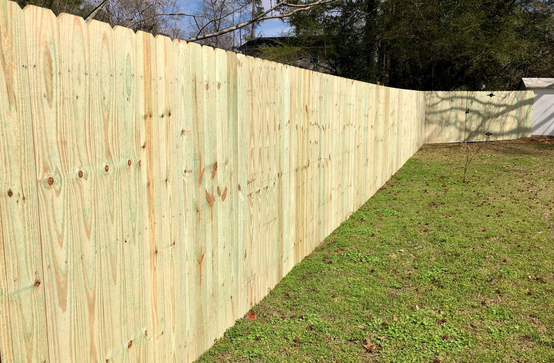 Wood privacy fence design reference from Fencing Unlimited